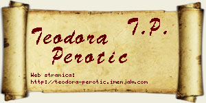 Teodora Perotić vizit kartica